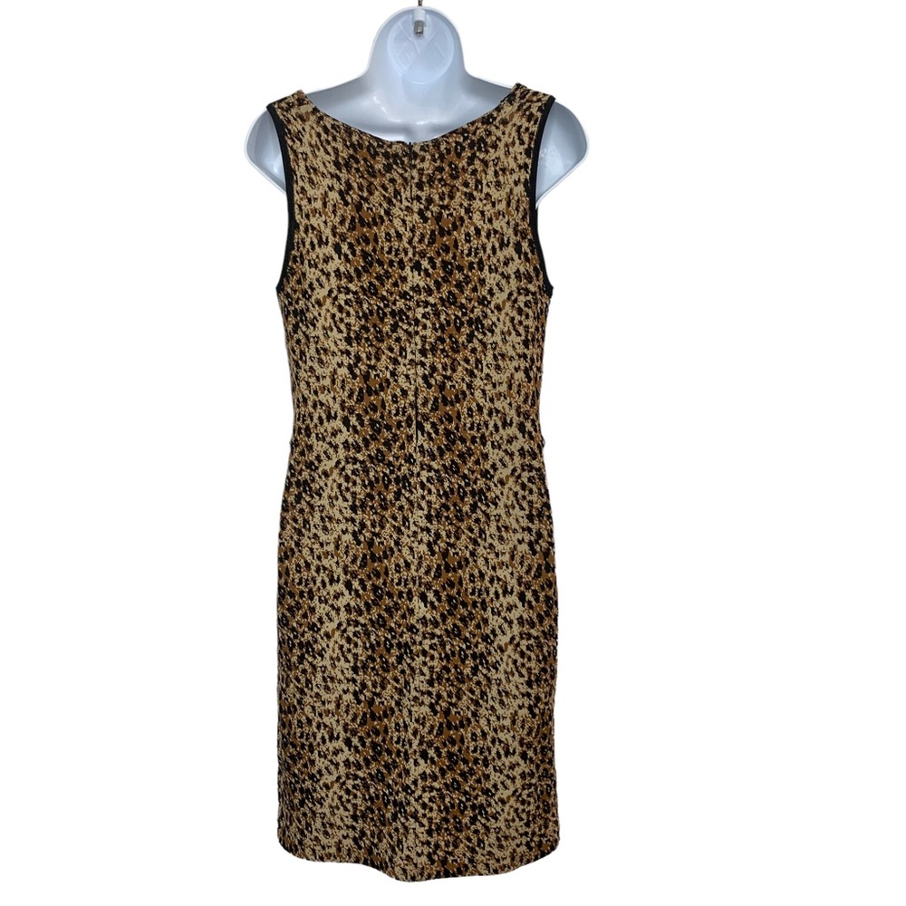 PHILOSOPHY Vintage Leopard Print Knit Shift Dress Sz S